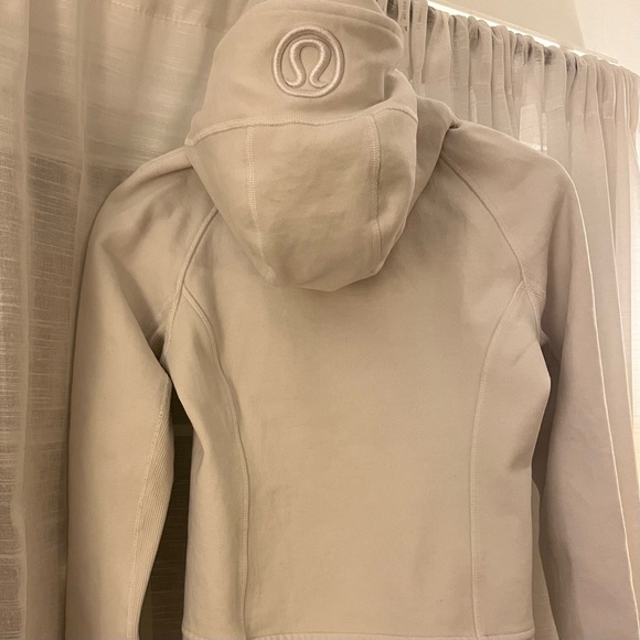 Lululemon Scuba Full-Zip Hoodie White and Gray (size 4) - Picture 2 of 3